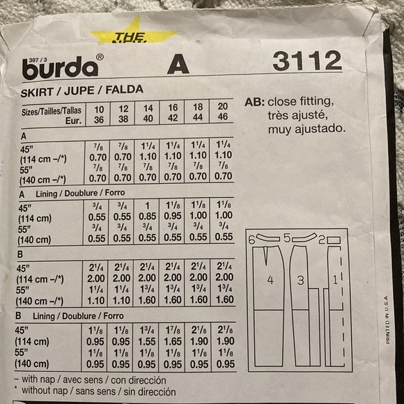 Burda Office Y2k Burda 312 Sewing Pattern Skirt In English Spanish